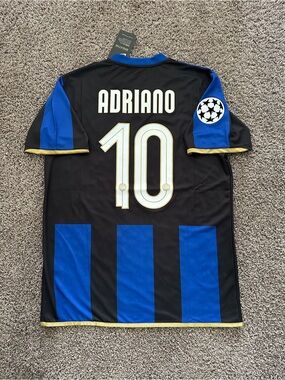Adriano Inter Milan Retro Jersey Blue